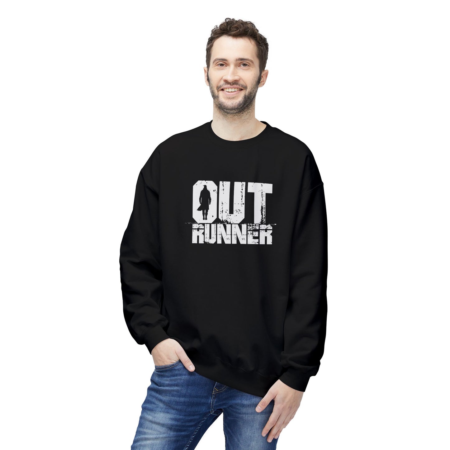 Official Out Runner Logo - Unisex Fleece Crewneck Sweatshirt