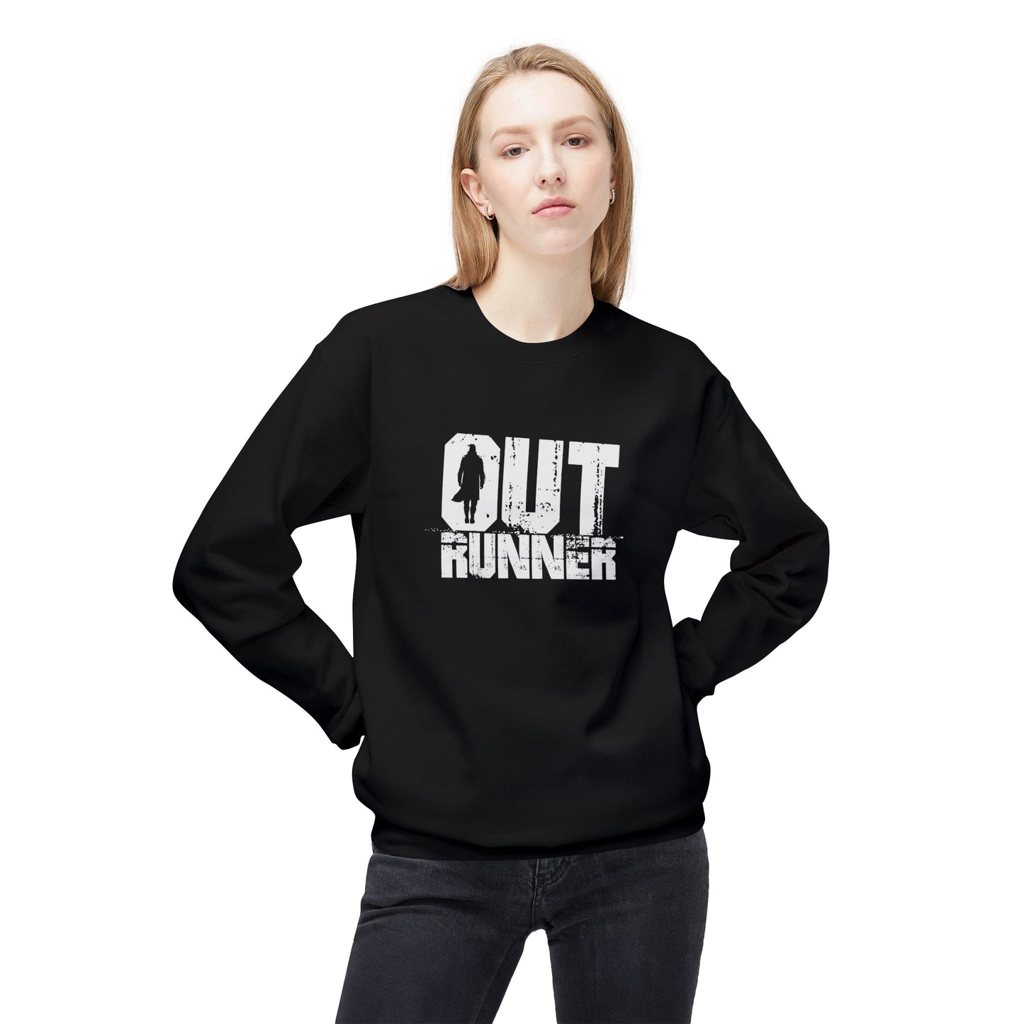 Official Out Runner Logo - Unisex Fleece Crewneck Sweatshirt